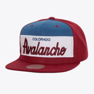 Mitchell & Ness Bordeaux Colorado Avalanche Retro Sport Snapback Chapeau Noir 1103478