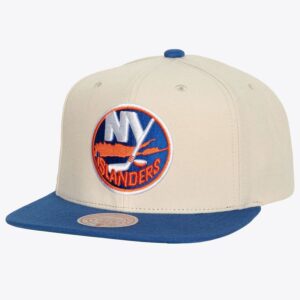 Mitchell & Ness Crème New York Islanders Vintage Snapback Chapeau Crème 1185129