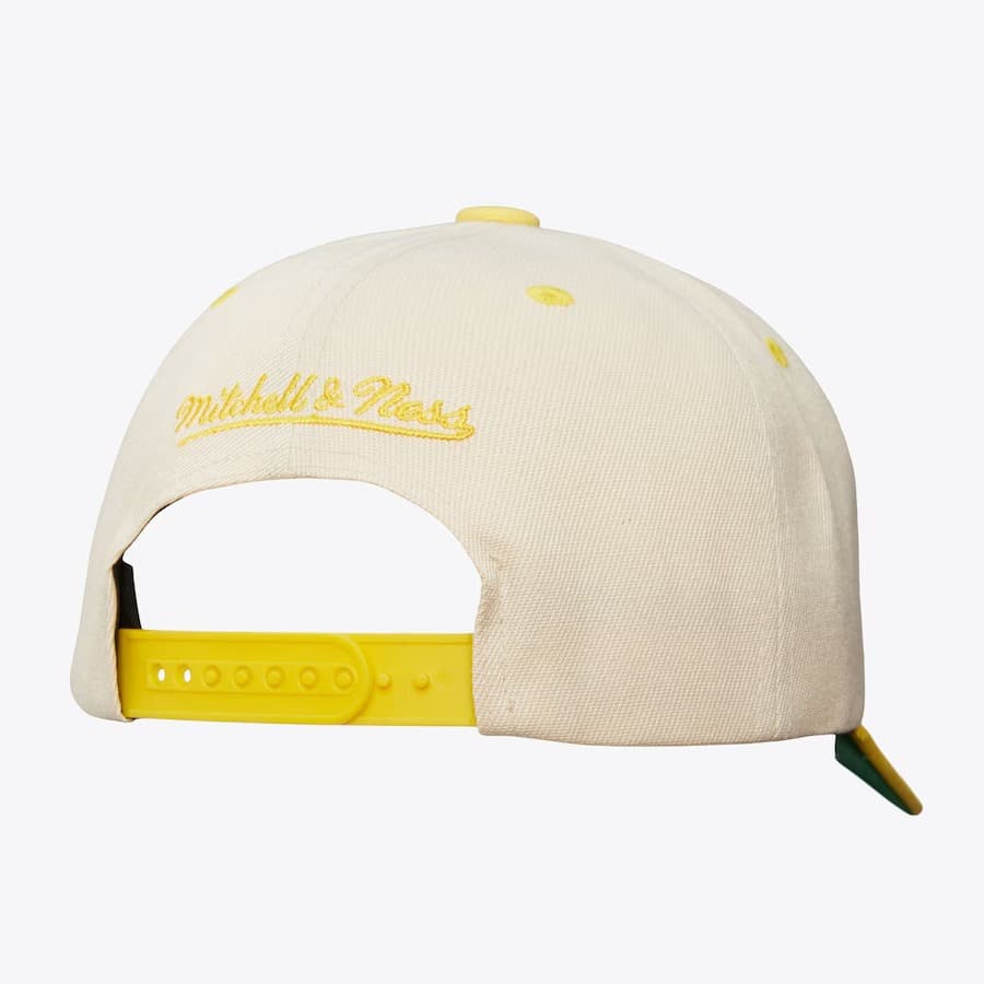 Casquette de baseball Mitchell & Ness crème Pittsburgh Penguins Vintage Hockey rétro Type Pro Snapback chapeau crème 1200031