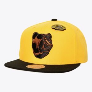 Mitchell & Ness Gold Boston Bruins 90e anniversaire Snapback Chapeau Jaune 1071088