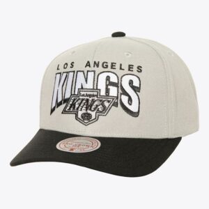Casquette de baseball Mitchell & Ness gris Los Angeles Kings Boom Text Pro Vintage Snapback Hat gris 1170202