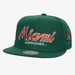 Mitchell & Ness Casquette Snapback Green Miami Hurricanes Just Don Team Vert 928611