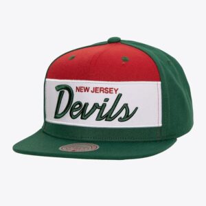 Casquette de baseball Mitchell & Ness vert New Jersey Devils Retro Sport Vintage Snapback Hat vert 1170292