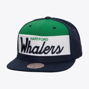 Mitchell & Ness Navy Hartford Whalers Retro Sport Vintage Snapback Chapeau Noir 1132411
