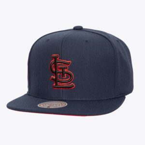 Casquette de baseball Mitchell & Ness Navy St. Louis Cardinals Logo Eclipse OG Snapback Hat Bleu 917771