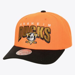 Casquette Snapback Orange Anaheim Ducks Boom Text Pro Mitchell & Ness Orange 1025173