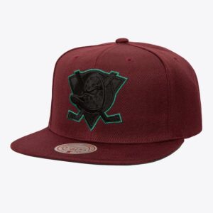 Casquette de baseball Mitchell & Ness Violet Anaheim Ducks Vintage Hockey Logo Eclipse OG Snapback Hat Violet 928564