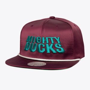 Mitchell & Ness Violet Anaheim Ducks Vintage Hockey Satin Dreams OG Snapback Chapeau Violet 928569