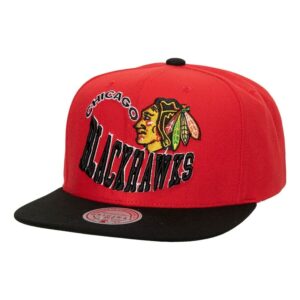 Mitchell & Ness Casquette Snapback Rouge Chicago Blackhawks Crooked Path Marron 1089936