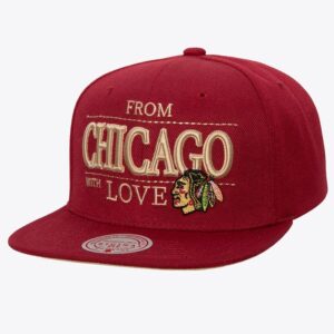 Mitchell & Ness Casquette Snapback Rouge Chicago Blackhawks Avec Amour Rouge 1089940