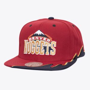 Mitchell & Ness Rouge Denver Nuggets Hardwood Classics Rising Tide OG Snapback Chapeau Bordeaux 774386