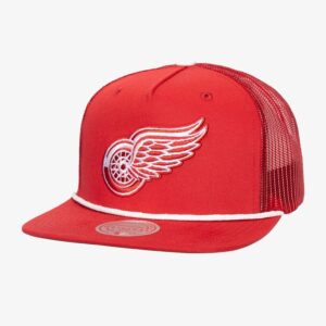 Mitchell & Ness Red Detroit Red Wings Roper Trucker Casquette réglable Noir 1112232
