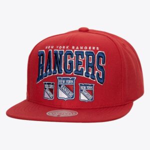 Mitchell & Ness Casquette Snapback Rouge New York Rangers Champ Stack Rouge 1185179