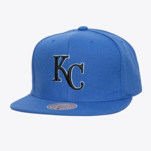 Mitchell & Ness Royal Kansas City Royals Logo Eclipse OG Snapback Casquette Bleu 886000