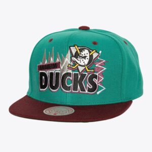 Mitchell & Ness Teal Anaheim Ducks Buzz Vintage Snapback Chapeau Turquoise 1023449