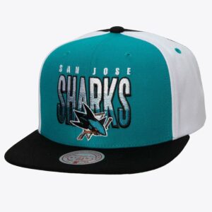 Mitchell & Ness Sarcelle San Jose Sharks Billboard 2 Snapback Chapeau Bleu 1200101
