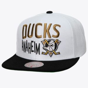 Casquette de baseball Mitchell & Ness blanc Anaheim Ducks Toss Up Snapback Hat blanc 928583