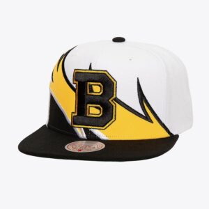Mitchell & Ness Blanc Boston Bruins Waverunner Vintage Snapback Chapeau Blanc 1070747