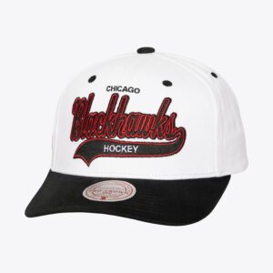 Casquette Snapback Mitchell & Ness White Chicago Blackhawks Tail Sweep Pro Blanc 1089781