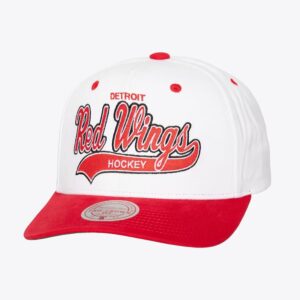 Casquette de baseball Mitchell & Ness blanc Detroit Red Wings Tail Sweep Pro Vintage Snapback chapeau blanc 1112257