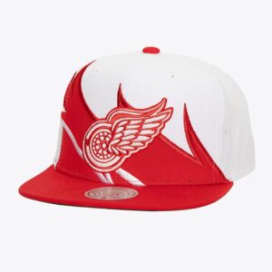 Casquette de baseball Mitchell & Ness blanc Detroit Red Wings Waverunner Vintage Snapback chapeau blanc 1112253