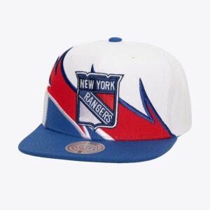 Casquette de baseball Mitchell & Ness blanc New York Rangers Waverunner Vintage Snapback chapeau blanc 1185183