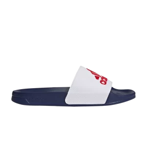 adidas Adilette Shower Slide 'White Victory Blue' Blanc Nuage/Meilleur Écarlate/Bleu Victorieux HQ6885
