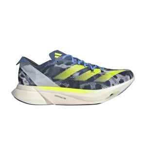 adidas Adizero Adios Pro 3 'Road to Records Pack' Blanc cristal/Citron radieux/Bleu éclaté IG6441