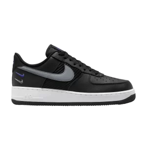 Nike Air Force 1 '07 'Double Swoosh - Black Racer Blue' Noir/Bleu clair/Blanc/Gris froid FD0666 001
