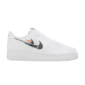 Nike Air Force 1 '07 'Multi Swoosh - Blanc Noir' Blanc/Noir/Argent clair/Cendré moyen FN7807 100