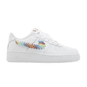 Nike Air Force 1 Low GS 'Rainbow Lace Swoosh' Blanc/Multicolore/Earth Blush/Vapor Green FQ4948 100