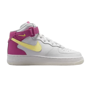 Nike Air Force 1 Mid LE GS 'Citron Fuchsia' Blanc sommet/Fuchsia spatial/Blanc/Teinte citron DH2933 100