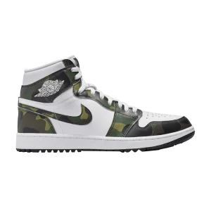 Air Jordan 1 High Golf 'Camo' Baskets Vert Légion/Noir/Blanc DQ0660 300
