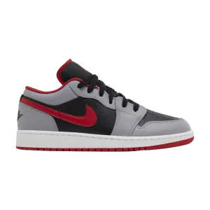 Air Jordan 1 Low GS 'Cement Fire Red' Noir/Gris ciment/Blanc/Rouge feu 553560 060