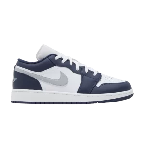 Air Jordan 1 Low GS 'Midnight Navy Wolf Grey' Blanc/Midnight Fleet/Wolf Gris 553560 141
