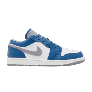 Air Jordan 1 Low 'True Blue Cement' True Bleu/Cement Gris/Blanc 553558 412