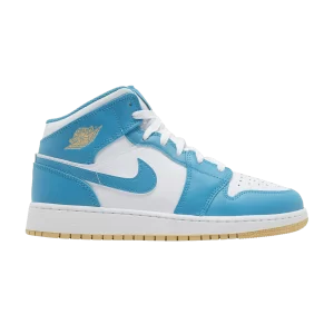 Air Jordan 1 Mid GS 'Aquatone' Aquatone/Blanc/Or Ciel DQ8423 400