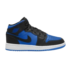 Air Jordan 1 Mid GS 'Black Royal Blue' Noir/Bleu Royal/Noir/Blanc DQ8423 042