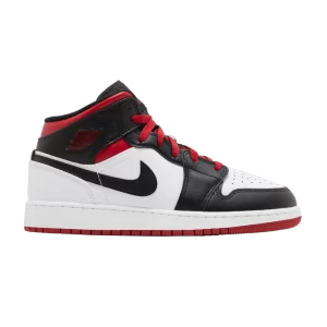 Air Jordan 1 Mid GS 'Gym Red Black Toe' Blanc/Rouge/Noir DQ8423 106