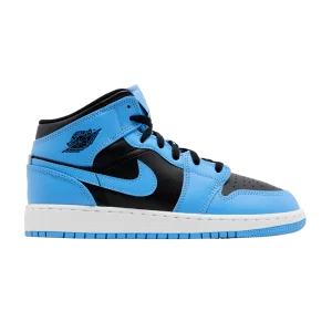 Air Jordan 1 Mid GS 'University Blue Black' Bleu université/Blanc/Noir DQ8423 401