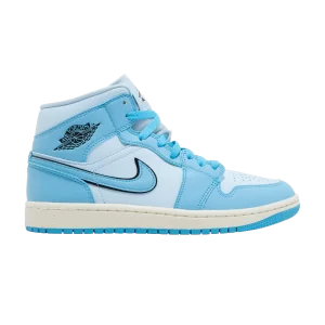 Femme Air Jordan 1 Mid SE 'Ice Blue' Bleu glace/Noir/Voile/Bleu poudre foncé DV1302 400