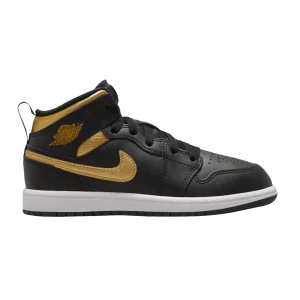Air Jordan 1 Mid PS 'Black Metallic Gold' Noir/Blanc/Or Métallique DQ8424 071