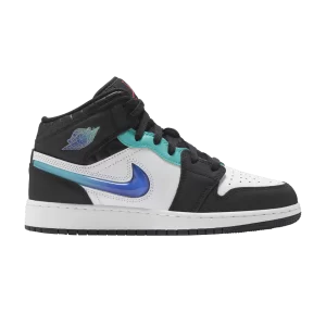 Air Jordan 1 Mid SE GS 'Formula 23 Pack' Noir/Blanc/Hypernéphrite/Rouge sirène FQ8095 001