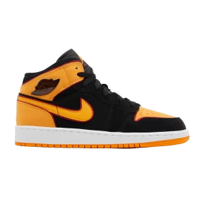 Air Jordan 1 Mid SE GS 'Vivid Orange' Noir/Orange vif/Rouge cardinal/Blanc FJ4924 008