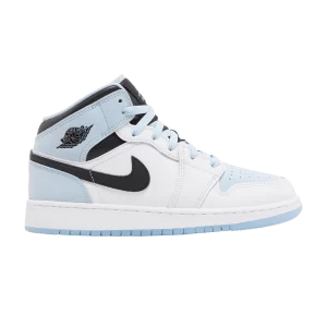 Air Jordan 1 Mid SE GS 'White Ice Blue' Blanc/Bleu glacé/Noir DV1337 104