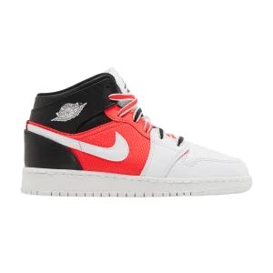 Air Jordan 1 Mid SE GS 'White Infrared' Noir/Infrarouge 23/Blanc FB4417 016