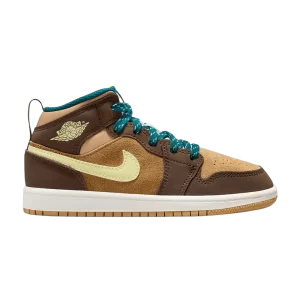 Air Jordan 1 Mid SE PS 'Cacao Wow' Cacao Wow/Glowing Green/Brown Ale/Twine/Sail/Geode Teal DZ6338 200