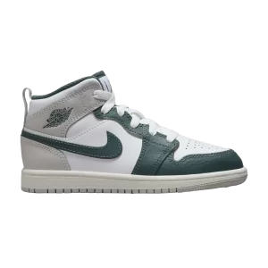 Air Jordan 1 Mid SE PS 'Oxidized Green' Blanc/Voile/Gris neutre/Vert oxydé FQ8087 103