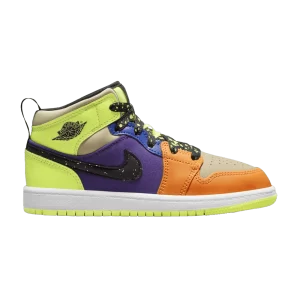 Air Jordan 1 Mid SE PS 'Volt Vivid Orange' Volt/Noir/Orange vif FD8793 700