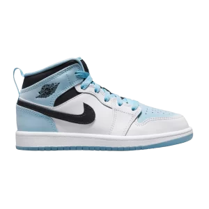 Air Jordan 1 Mid SE PS 'White Ice Blue' Blanc/Bleu glacé/Noir DV1339 104